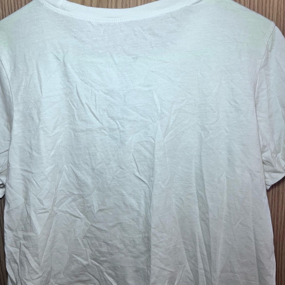 Disney White Mickey & Minnie Graphic Tee with Checker Detail - Picture 4 of 4